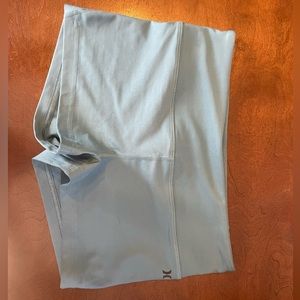 Hurley, women’s medium, teal workout shorts, upf 50+